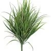 18 Inches Plastic Grass Bush - Tutone Green - Bare Stem