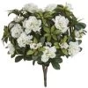 17 Inches Azalea Bush - 508 Leaves - 12 Flowers - 29 Buds - White