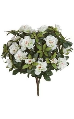 17 Inches Azalea Bush - 508 Leaves - 12 Flowers - 29 Buds - White