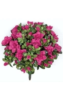 12 Inches Azalea Bush - 154 Leaves - 14 Flowers - 54 Buds - Beauty
