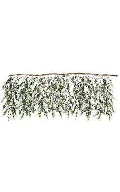 48 Inches X 20 Inches Plastic Verbena Garland - 366 Green Leaves