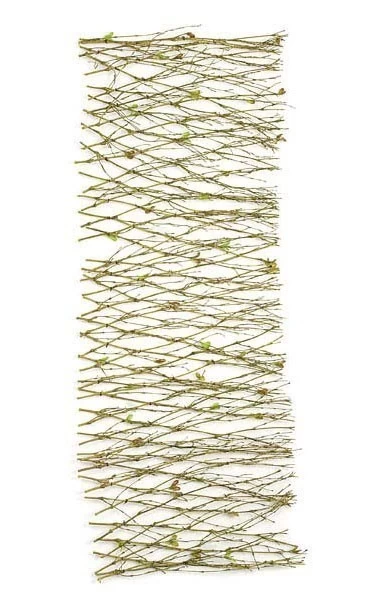 36 Inches X 12 Inches Natural Twig Garland - 43 Mini Green Leaves