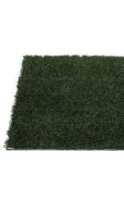 40 Inches Plastic Grass Mat - 2,637 Green Leaves - 2.25 Inches Height - Green