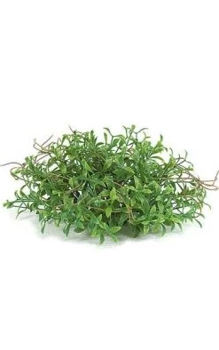 Plastic Mini Leaf Half Ball - 87 Green Leaves - 12 Light Brown Roots