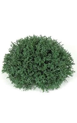 8.5 Inches X 4.5 Inches Plastic Coral Half Ball - 46 Green Leaves