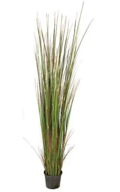 6 Feet PVC Grass Plant - 609 Green/Brown Leaves - Weighted Base