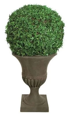 25 Inches Needle Point Artificial Ivy Ball - Green