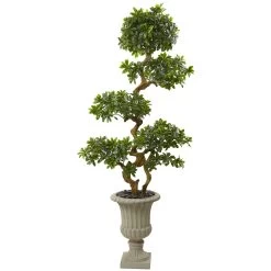 6â Pittosporum Bonsai Artificial Tree With Urn UV Resistant (Indoor/Outdoor)