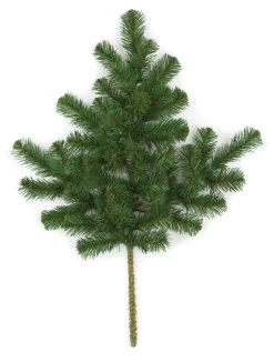 34 Inches PVC Virginia Pine Branch - 46 Tips - Green - FIRE RETARDANT