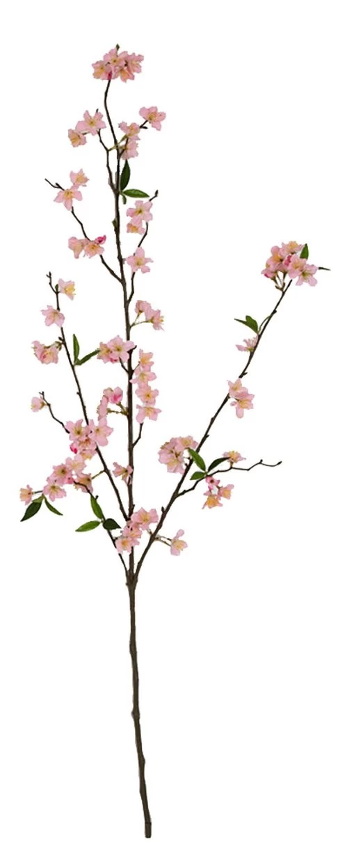 45 Inches Cherry Blossom Branch - 76 Flowers - 21 Leaves - Image 3