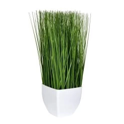 16.5 Inches Green Potted Grass