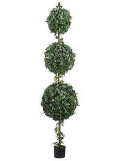 58 Inches Triple Ball-Shaped Grape Ivy Topiary