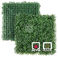 20 InchesX 20 Inches Dark Green Boxwood Mats Fire Retardant Outdoor Rated
