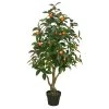 48" Artificial Green And Orange Real Touch Orange Tree.