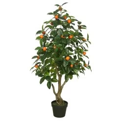 48" Artificial Green And Orange Real Touch Orange Tree.