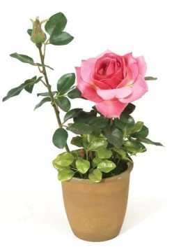 Mauve Faux Life Like Rose Bush