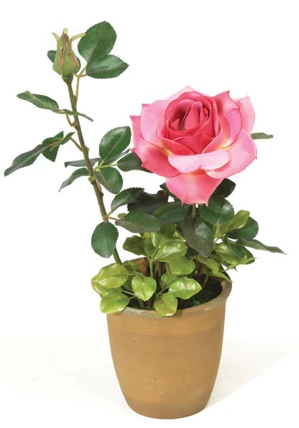 Mauve Faux Life Like Rose Bush