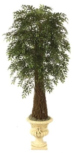 9 Foot Decor Life Like Faux Ficus Smilax Tree