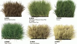 A-5030 Plastic Mexican Grass Mat 10 Inches Square 6 Inches Height - Comes In Various Colors: Green, Brown/Red Combo, Dark Tan/Green,Tan,Sage Green, Dark Green/Tan