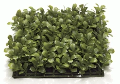 A-5200 Plastic Leaf Grass Mat - 10 Inches Square - 100 Leaves - 2.5 Inches Height - Tutone Green (Sold In A Set Of 3 )