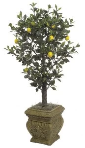 P-62645 Faux Life Like Custom Made 5 Feet Lemon Tree - Synthetic Trunk