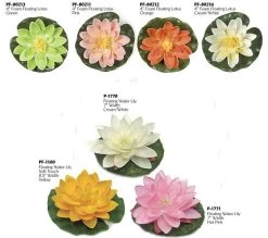 (Dozen) Life Like Lily Pad Selection -Many Colors To Choose From