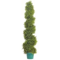 EF-1585 5 Foot Cedar Spiral Topiary 1500 Lvs 9 Inches Pot Indoor/Outdoor