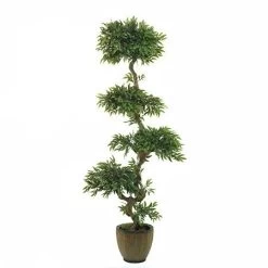 EF-1809 6 Feet Quintuple Ruscus Topiary 3706 Lvs Elmwood Trunk