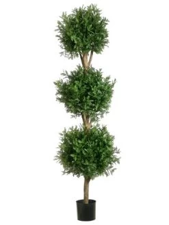 EF-115 5 Feet Rain Locust EF-115A Triple Ball Topiary Green (Price Is For Two PC Set)
