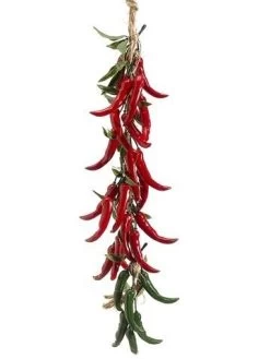 EF-113 26 Inches Chili Pepper String Red Green (Price Is For A 12 Pc Set)