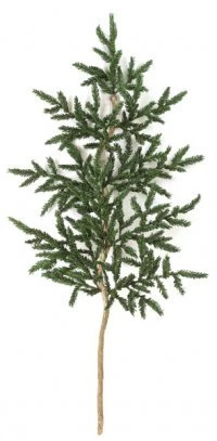 GBN-7 7 Feet Custom Made Natural Needle PVC Pine Branch Made On Natural Wood Stem Fire Retardant