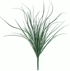 A-72251 36 Inches Glittered Grass Bush - 44 Leaves - 6 Inches Stem - Green