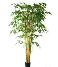 EF-1829 10.5 Feet Twiggy Bamboo Tree 6 Natural Bamboo Trunks With 1,800 Green Leaves