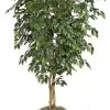8 Feet Ficus Tree - Natural Trunks - 2,280 Leaves - Green